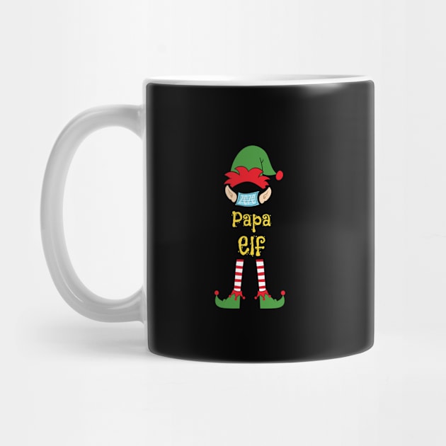 2020 Masked Christmas Elf Family Group Matching Shirts -  Papa by Funkrafstik